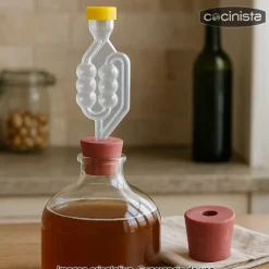 Airlock con tapón de goma adaptador