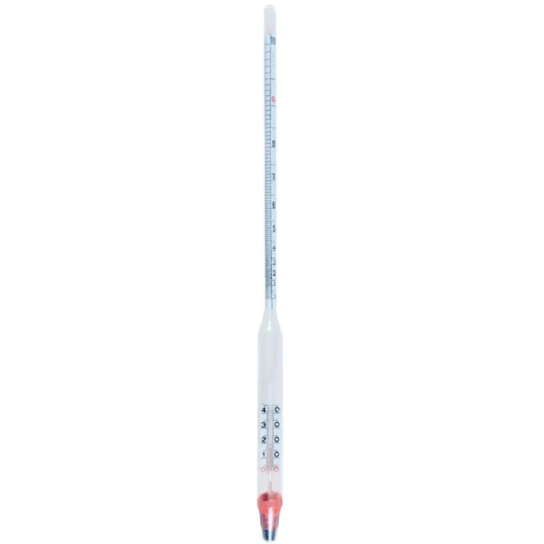 Alcolómetro con termómetro para destilados - 35 cm