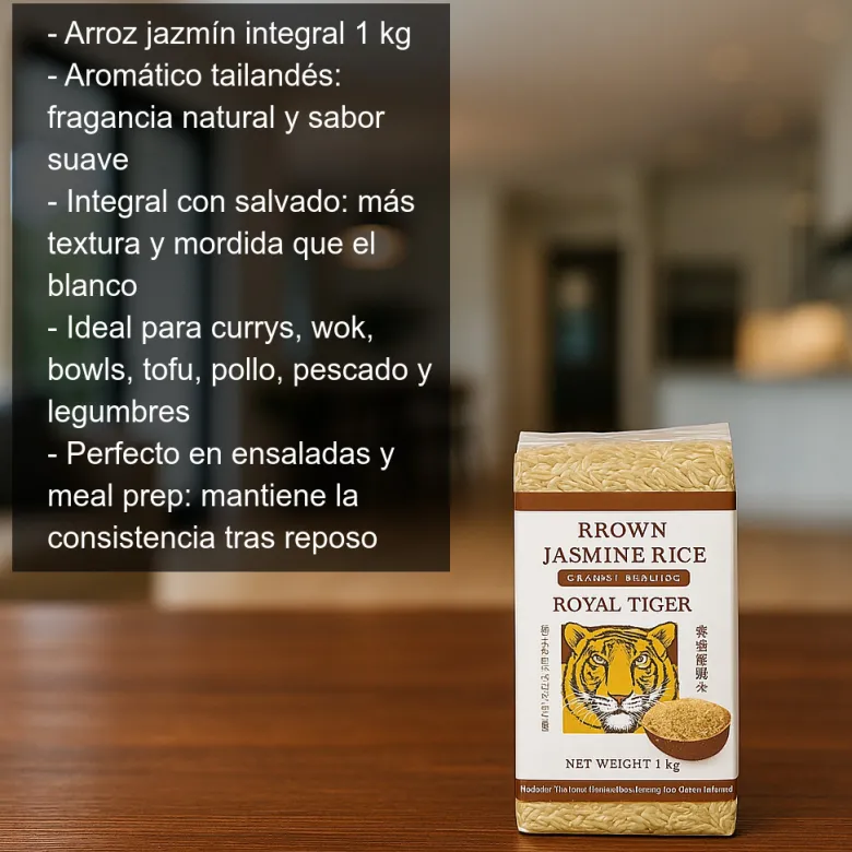 Arroz jazmín integral - 1 Kg