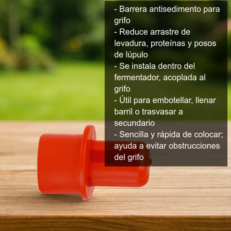 Barrera antisedimento para grifo