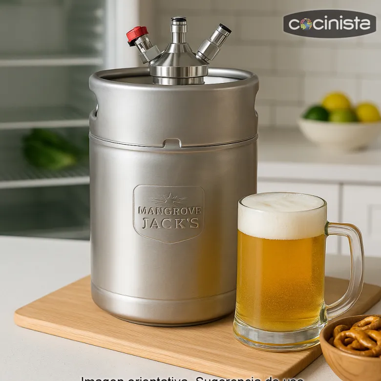 Barril acero con adaptador ball lock - 5 litros