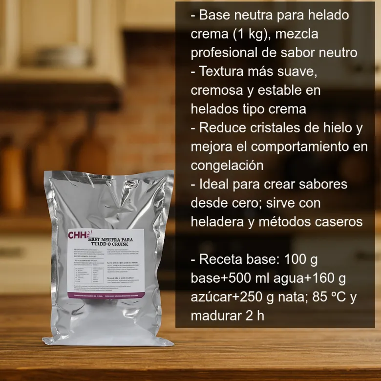 Base neutra para helado crema - 1Kg
