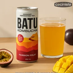 Bebida de kombucha sabor fruta de la pasión y mango - 250ml