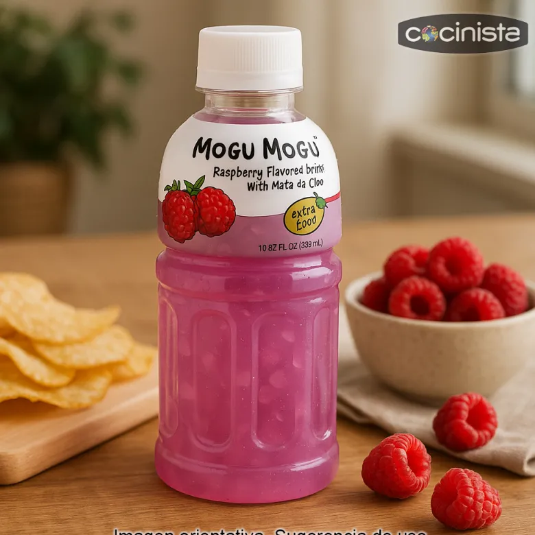 Bebida Mogu Mogu sabor a frambuesa - 320 ml