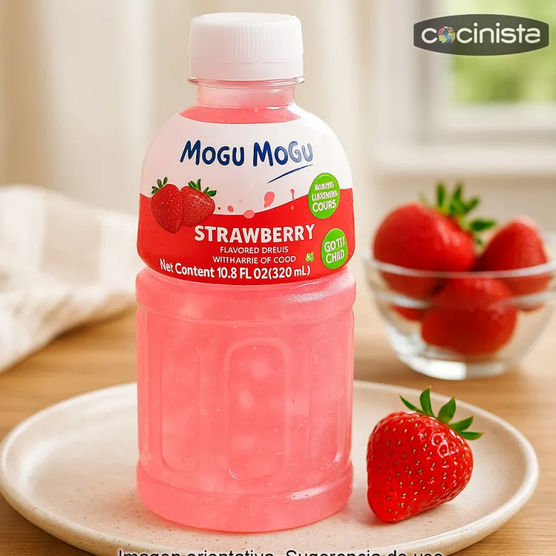 Bebida Mogu Mogu sabor a fresa - 320 ml