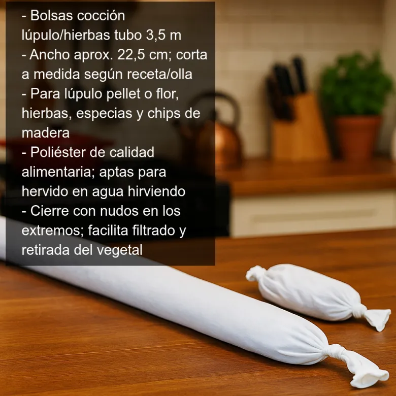 Bolsas para cocción de lúpulo y hierbas - 3,5 m