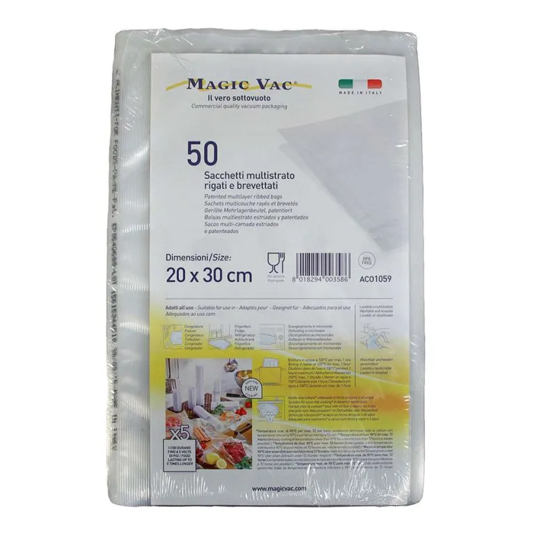 Bolsas para vacío y cocción a baja temperatura - 20x30 cm - 50 uds