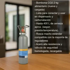 Bombona CO2 - 2 Kg