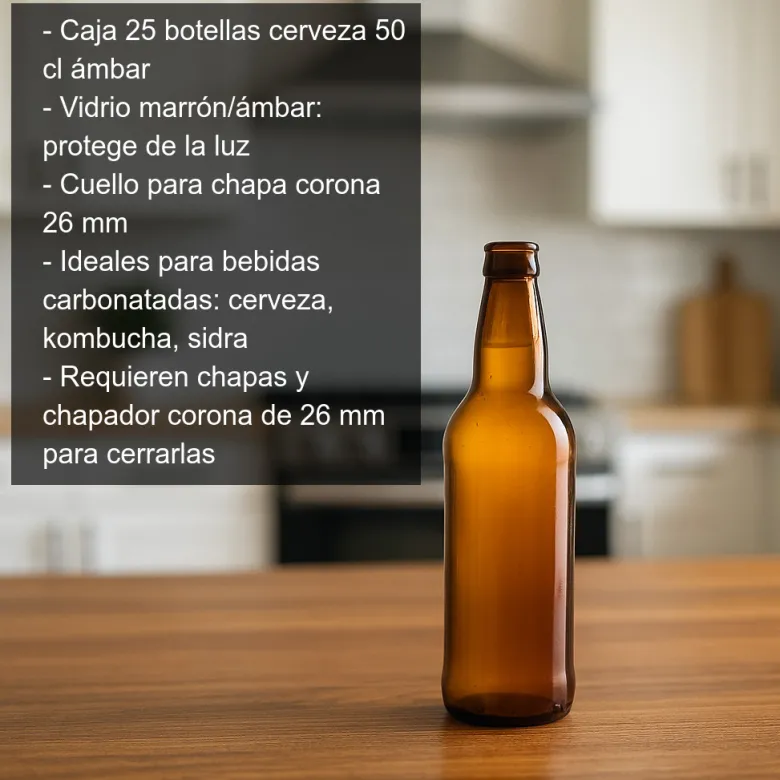 Botellas para cerveza de 50 cl - 25 uds