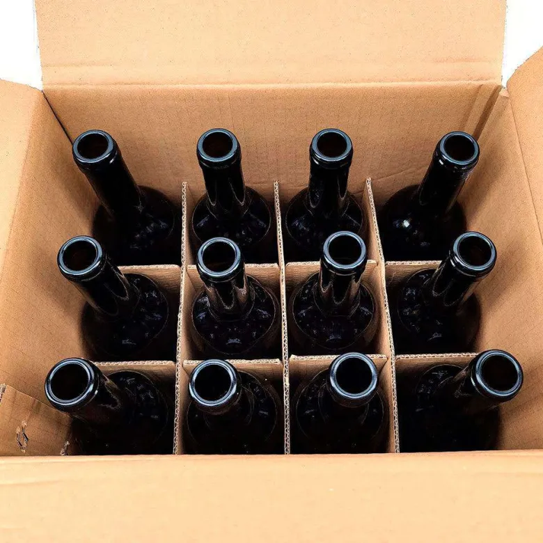 Botellas para vino de 750ml con tapones, cápsulas y etiquetas - 12 unidades