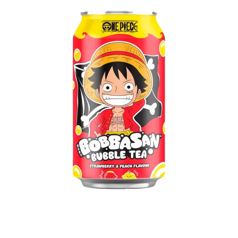 Bubble tea sabor a fresa y melocotón - 320 ml