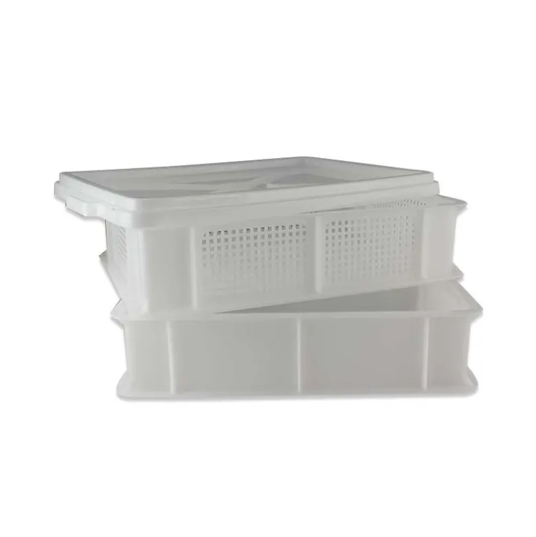 Caja doble con espátula para hacer y madurar quesos - 40x30x21cm