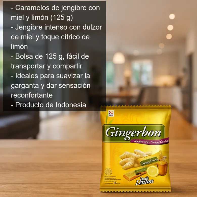 Caramelos de jengibre con miel y limón - 125g