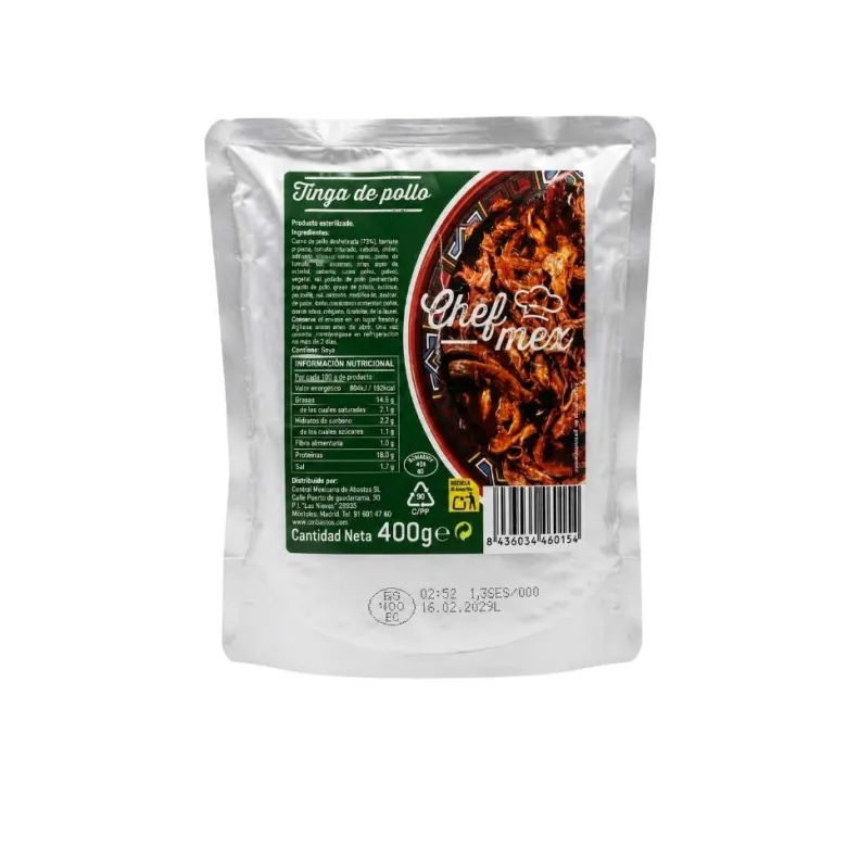 Carne preparada Tinga de pollo - 400g