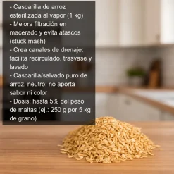 Cascarilla de arroz - 1kg