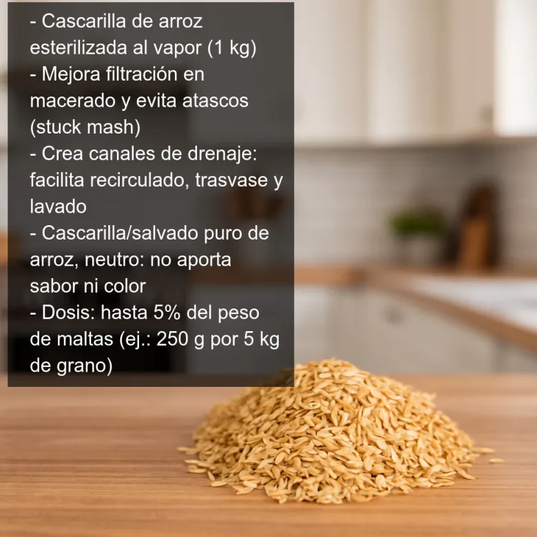 Cascarilla de arroz - 1kg
