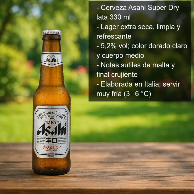 Cerveza Asahi super DRY - 330 ml