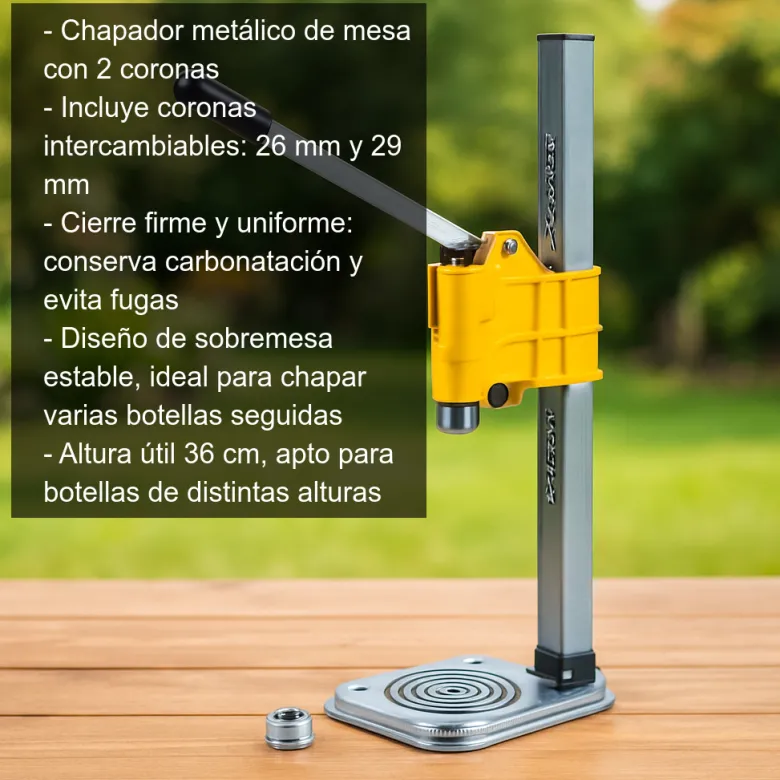 chapador de mesa con 2 coronas - 1 ud