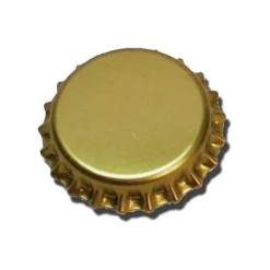 Chapas de 26 mm doradas - 100 uds