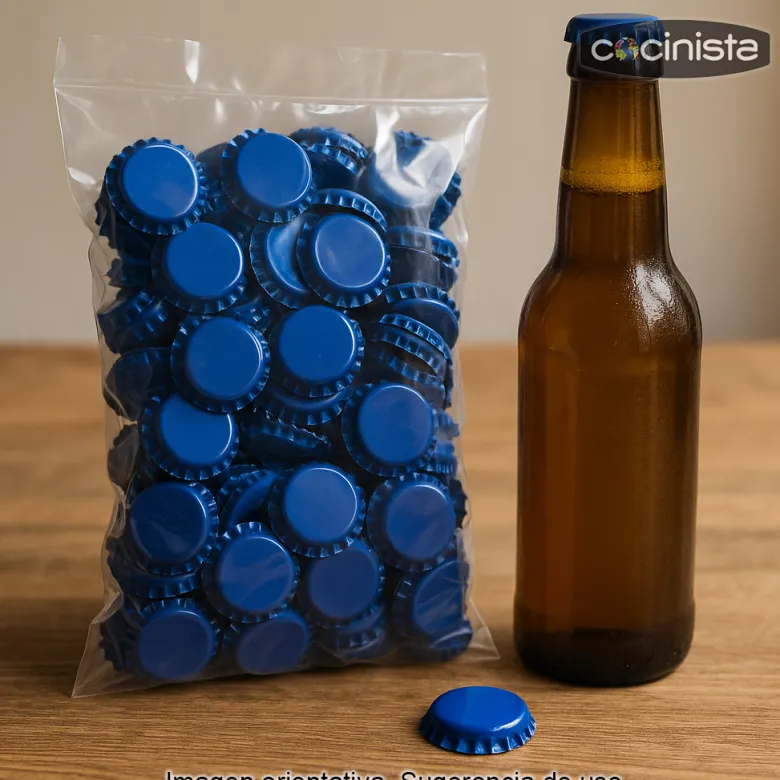 Chapas 26 mm azules - 100 uds