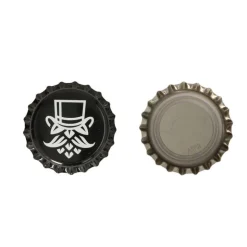 Chapas 26 mm negras anti-O2 - 100 uds