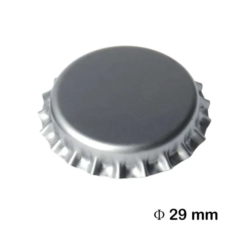 Chapas 29 mm plateadas - 100 uds