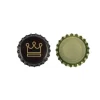 Chapas negras con Corona - 26mm x 100 uds