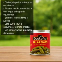 Chiles jalapeños enteros en escabeche - 220g