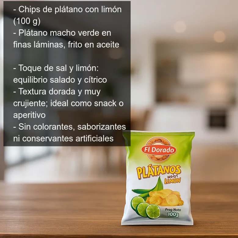 Chips de plátano con limón - 100g