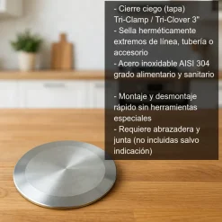 Cierre para adaptador tri-clamp de 3