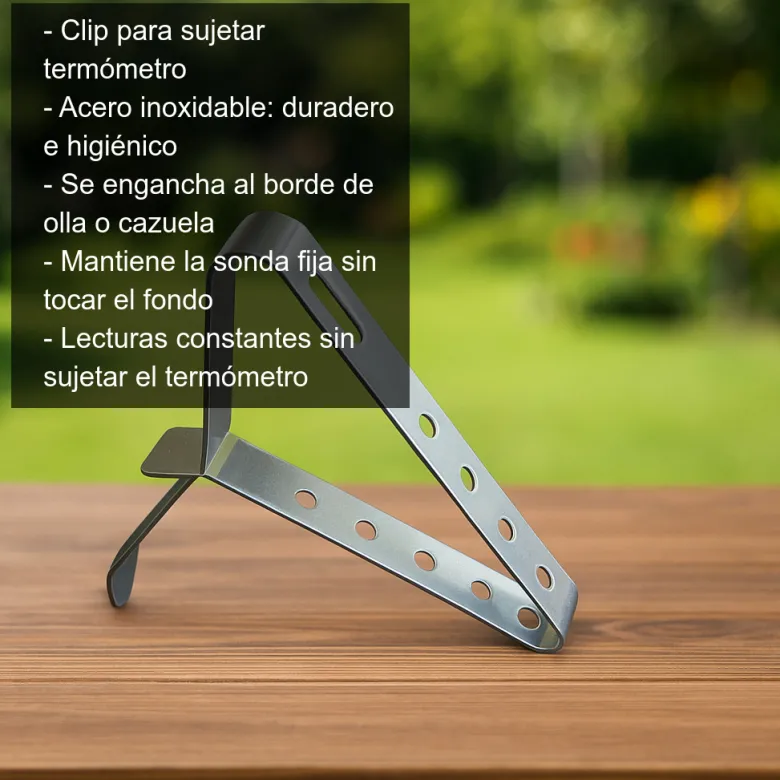 Clip para sujetar termómetro