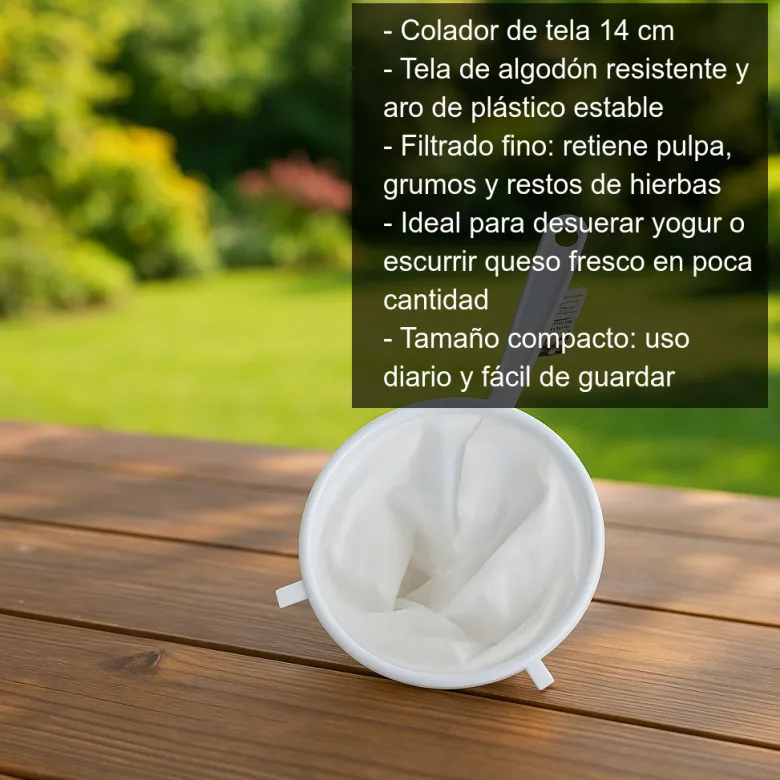 Colador de tela - 14 cm