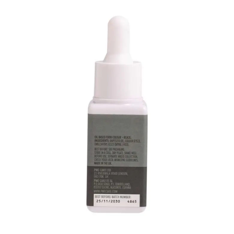 Colorante alimentario color negro liposoluble - 20ml