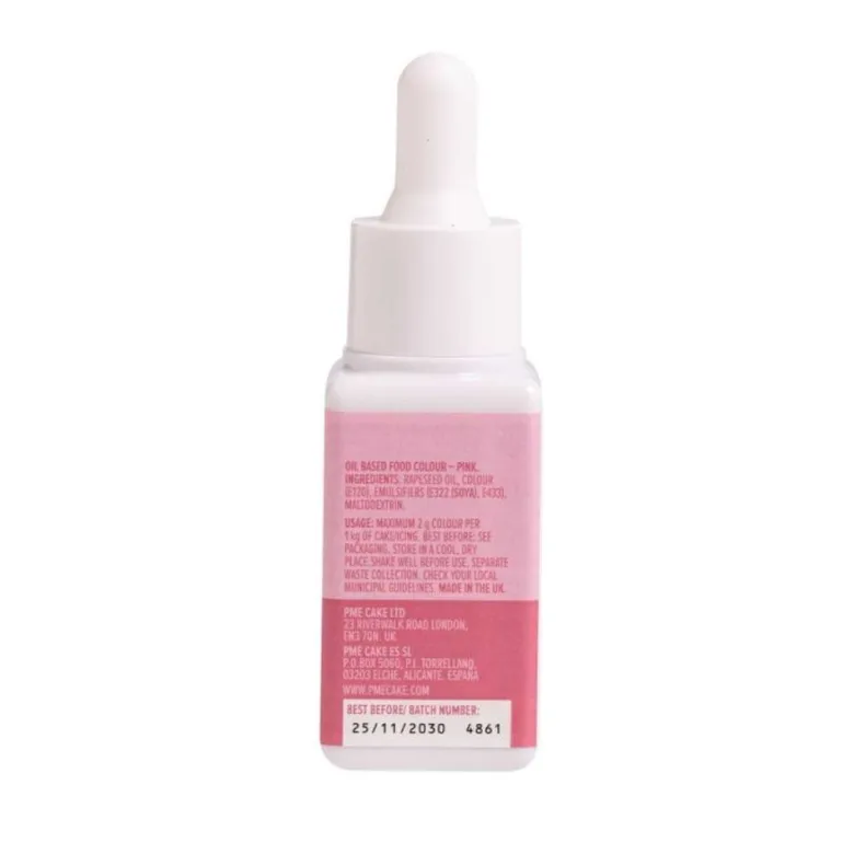 Colorante alimentario color rosa liposoluble - 20ml