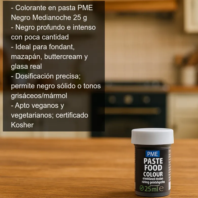 Colorante concentrado en pasta negro medianoche - 25g