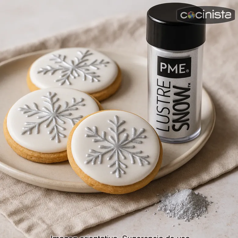 Colorante en polvo comestible - Plateado - 10 g
