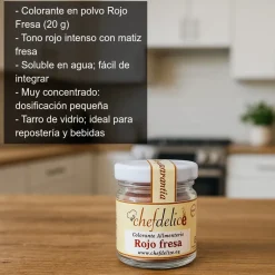Colorante en polvo Rojo fresa - 20 g