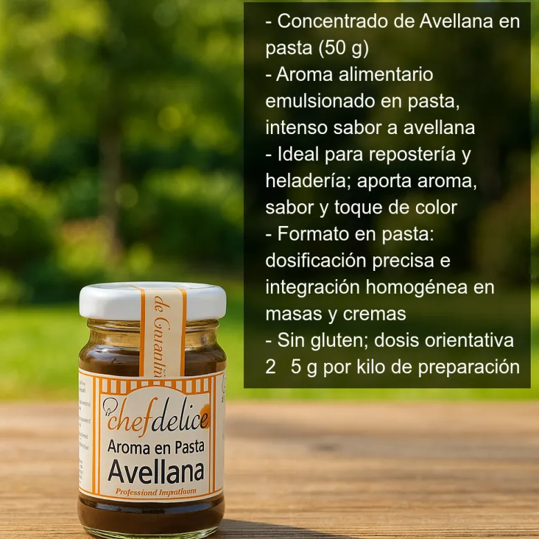 Concentrado de Avellana en pasta - 50gr