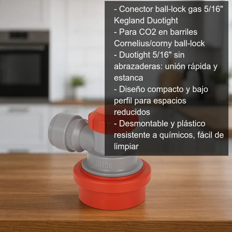Conector ball-lock para gas - 5/16"