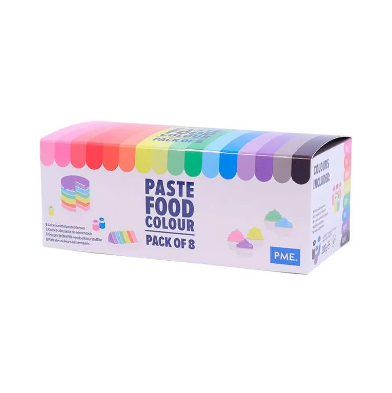 Conjunto de colorantes en pasta - 8 colores