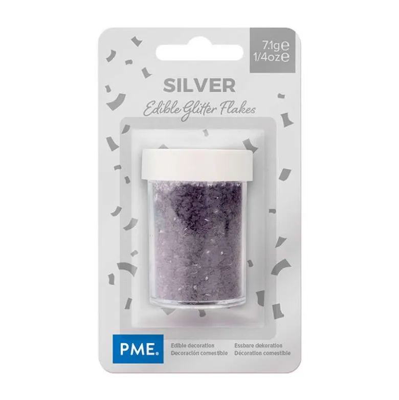 Copos plateados comestibles - 7,1g