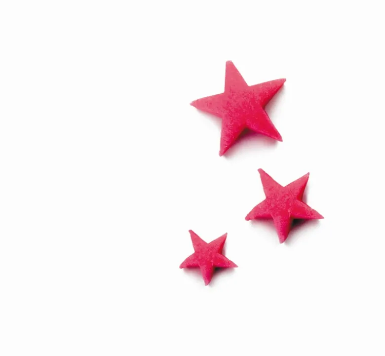 Cortadores para fondant en forma de estrella - 0,7-1,0-1,2cm