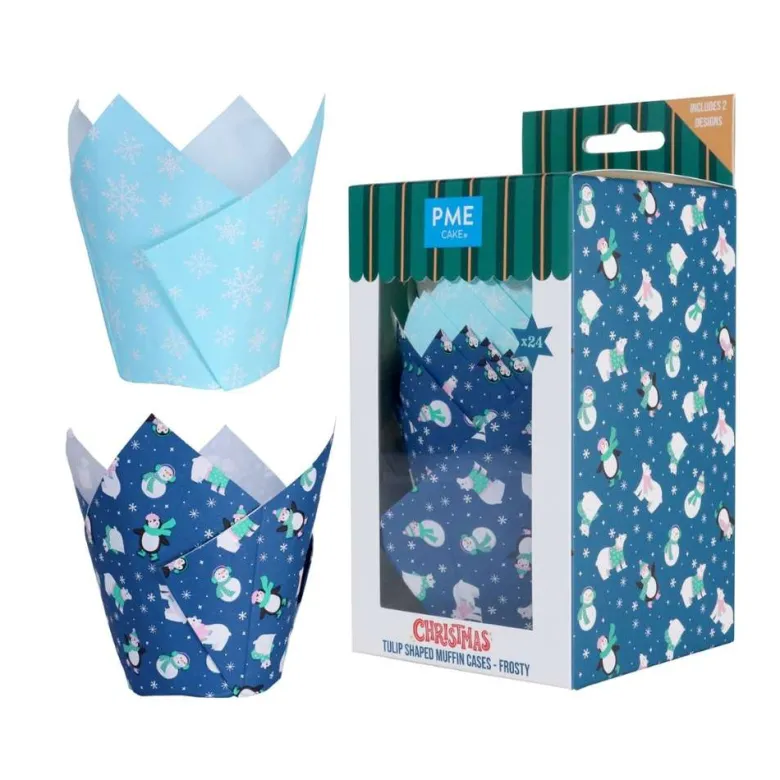 Cápsulas para Muffins Navidad Frosty - 24 uds