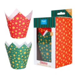 Cápsulas para Muffins Navidad Estrellas - 24 uds