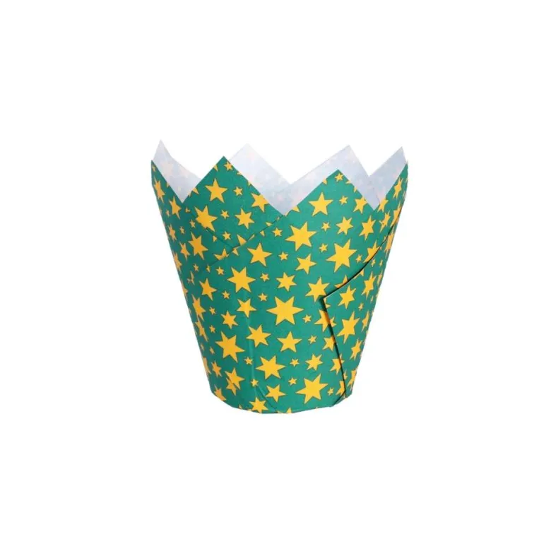 Cápsulas para Muffins Navidad Estrellas - 24 uds