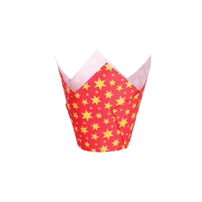 Cápsulas para Muffins Navidad Estrellas - 24 uds