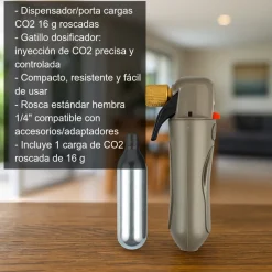 Dispensador de gas - para cargas de 16g