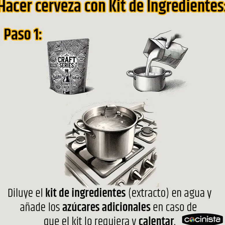 Equipo De Luxe con malta y barriles para hacer cerveza
