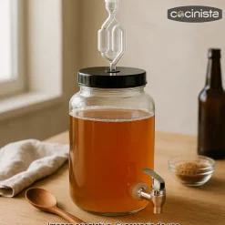 Fermentador de cristal con grifo - 5L