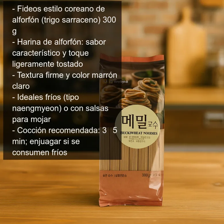 Fideos estilo coreano de alforfón - 300g